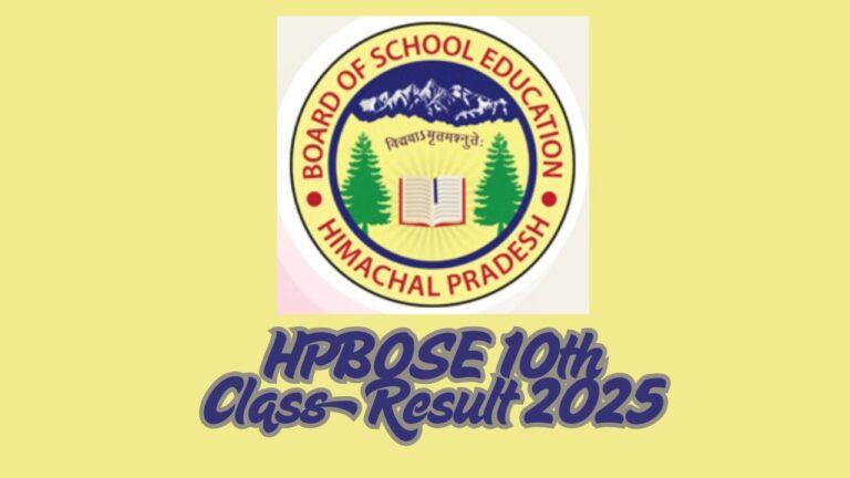 HPBOSE 10th Class Result 2025